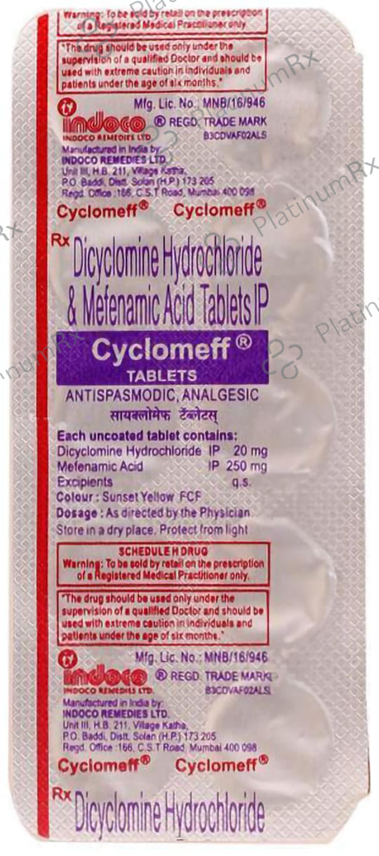 Cyclomeff 20/250mg Tablet 10s