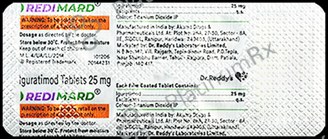 Redimard 25mg Tablet 10s