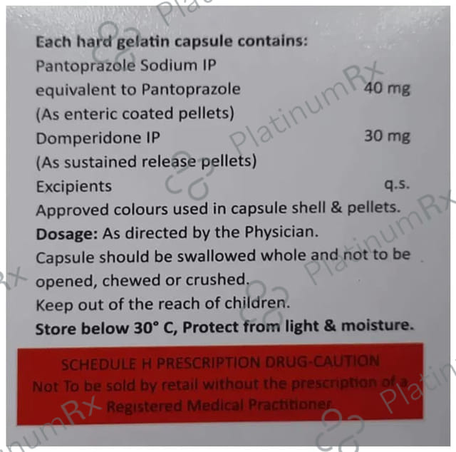 Panheal D 30mg/40mg Capsule SR 10 Capsule SR MedHeal Pharma