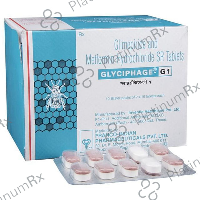 Glyciphage G 1/500mg Tablet PR 10s
