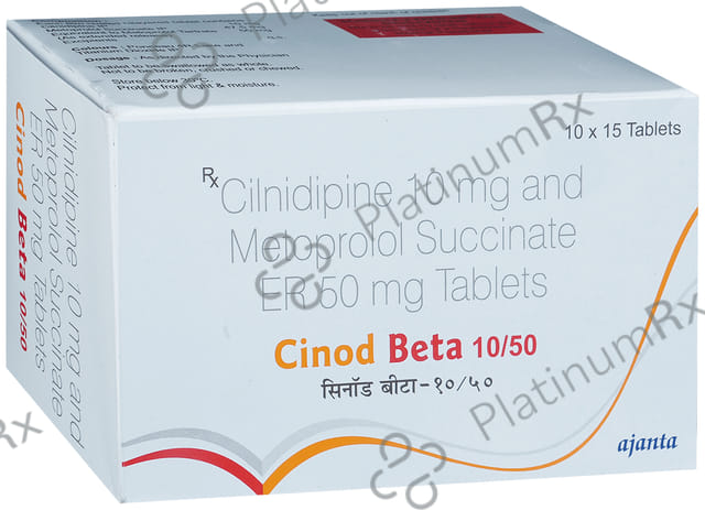 Cinod Beta 10/50mg Tablet ER 15s