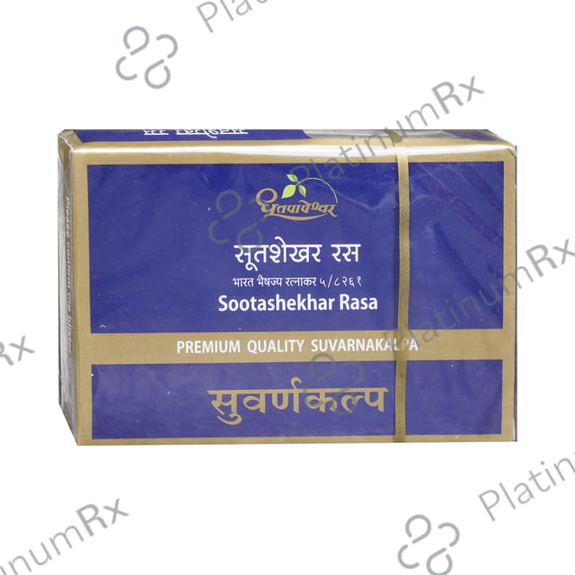 Dhootapapeshwar Sootashekhar Rasa Premium Quality Suvarnakalpa 10s