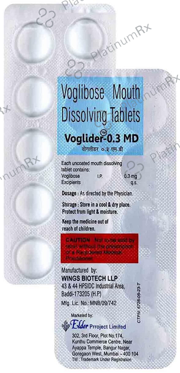 Voglider 0.3mg MD Tablet 10s