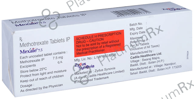 Mexate 7.5mg Tablet 10s