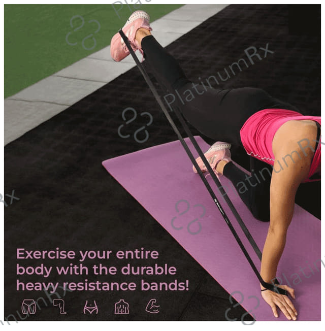 Mowell Heavy Resistance Band for Workout Set Exercise & Stretching for Men 60mm x 50mm x 0.7mm