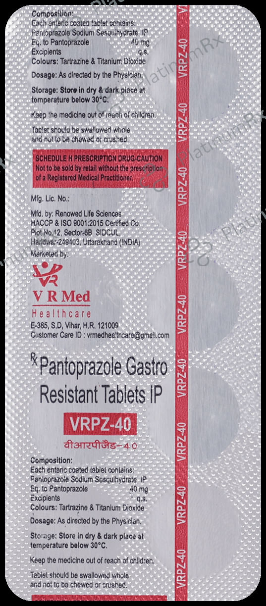 Vrpz 40mg Tablet 10s