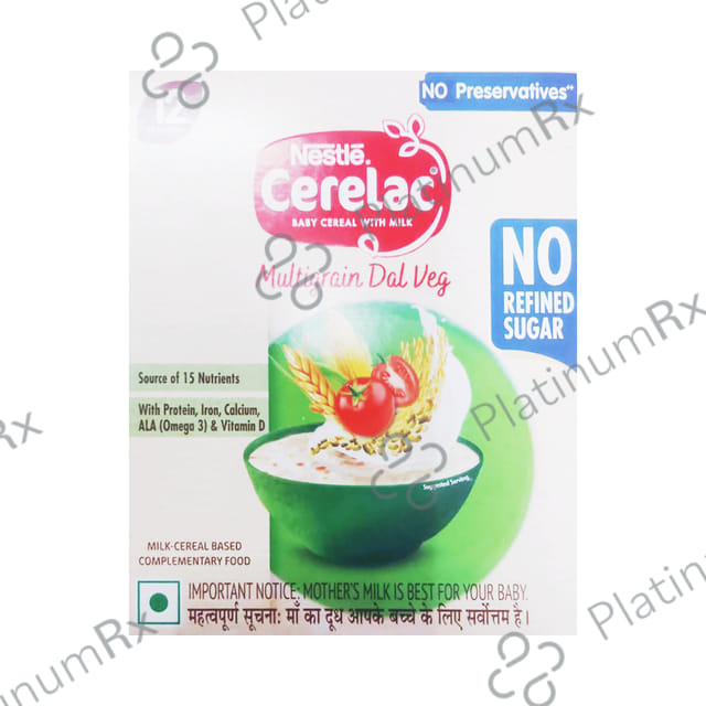 Nestle Cerelac Baby Cereal with Iron, Vitamins & Minerals - From 12 to 24 Months - Multigrain Dal Veg