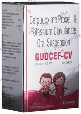 Gudcef CV 50/31.25mg Dry Syrup 30ml