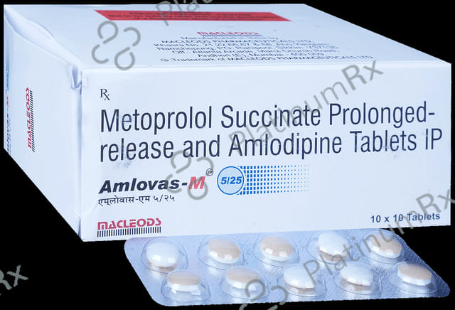 Amlovas M 5/25mg Tablet PR 10s