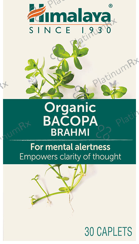 Himalaya Organic Brahmi - Mind Wellness- Improve Alertness - Caplet 30 caplets