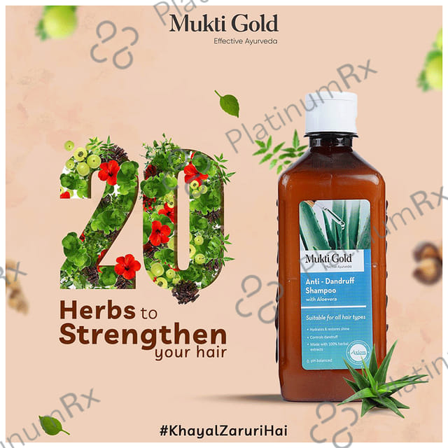 Axiom Mukti Gold Anti-Dandruff Shampoo with Aloevera