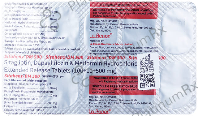 Sitahenz DM 500/100/10mg Tablet ER 10s