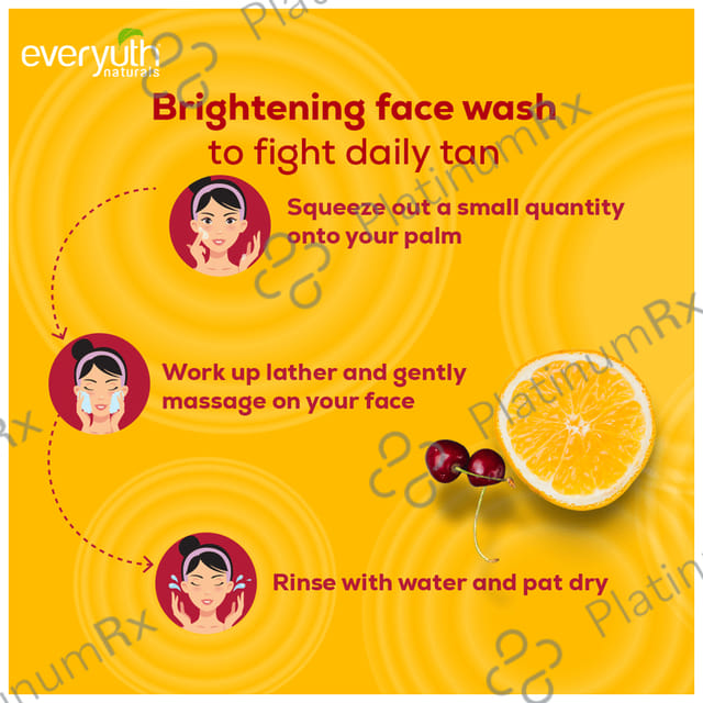 Everyuth Naturals Brightening Lemon & Cherry Face Wash 150 gm