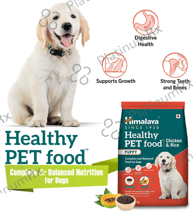 Himalaya Healthy Pet Food for Puppy's Digestion, Growth, Strong Teeth & Bones - Chicken & Rice 1 kg
