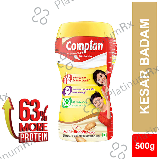 Complan Nutrition Drink Powder for Children - Nutrition Drink for Kids with Protein & 34 Vital Nutrients - Kesar Badam