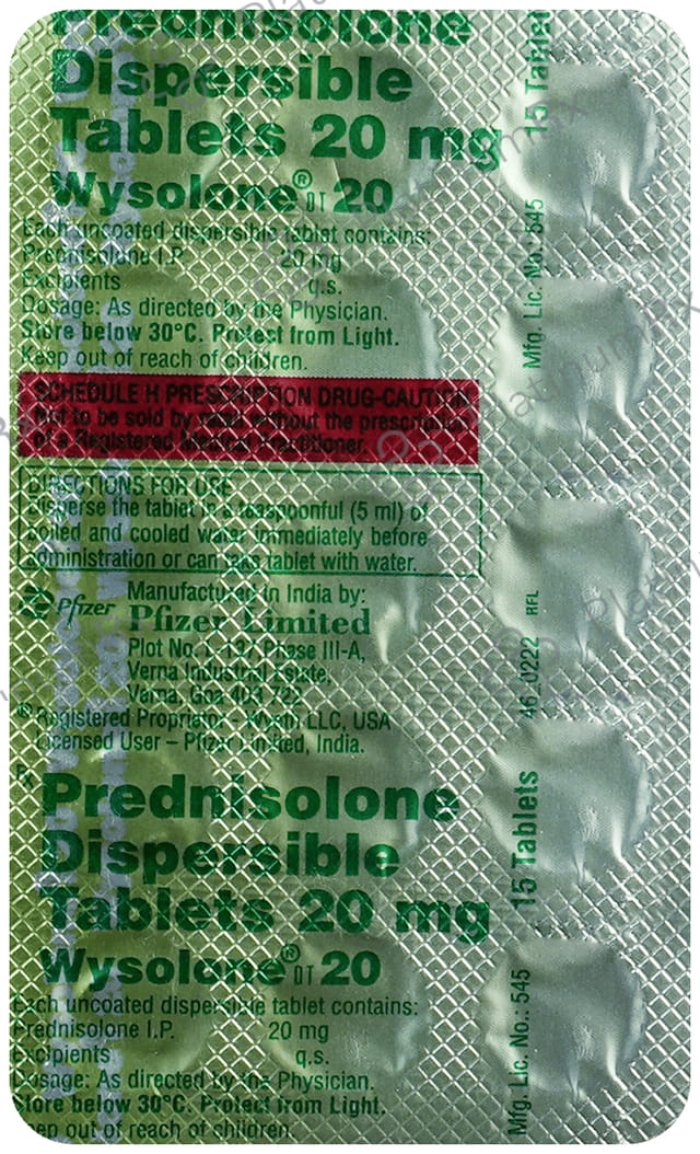 Wysolone 20mg Tablet DT 15s