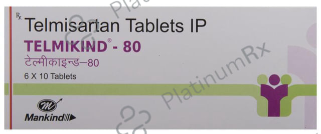 Telmikind 80mg Tablet 10s