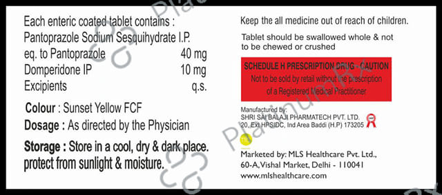 Pantajet D 10mg/40mg Tablet