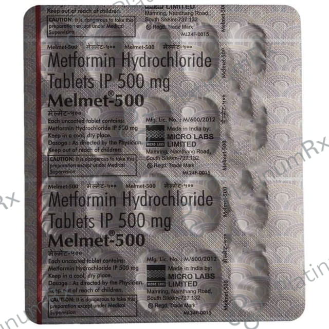 Melmet 500mg Tablet 20s