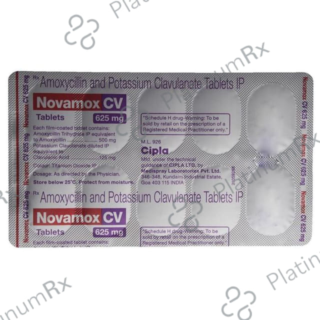 Novamox CV 625mg Tablet 10s