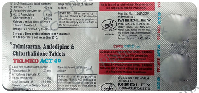 Telmed Act 5/12.5/40mg Tablet 10s